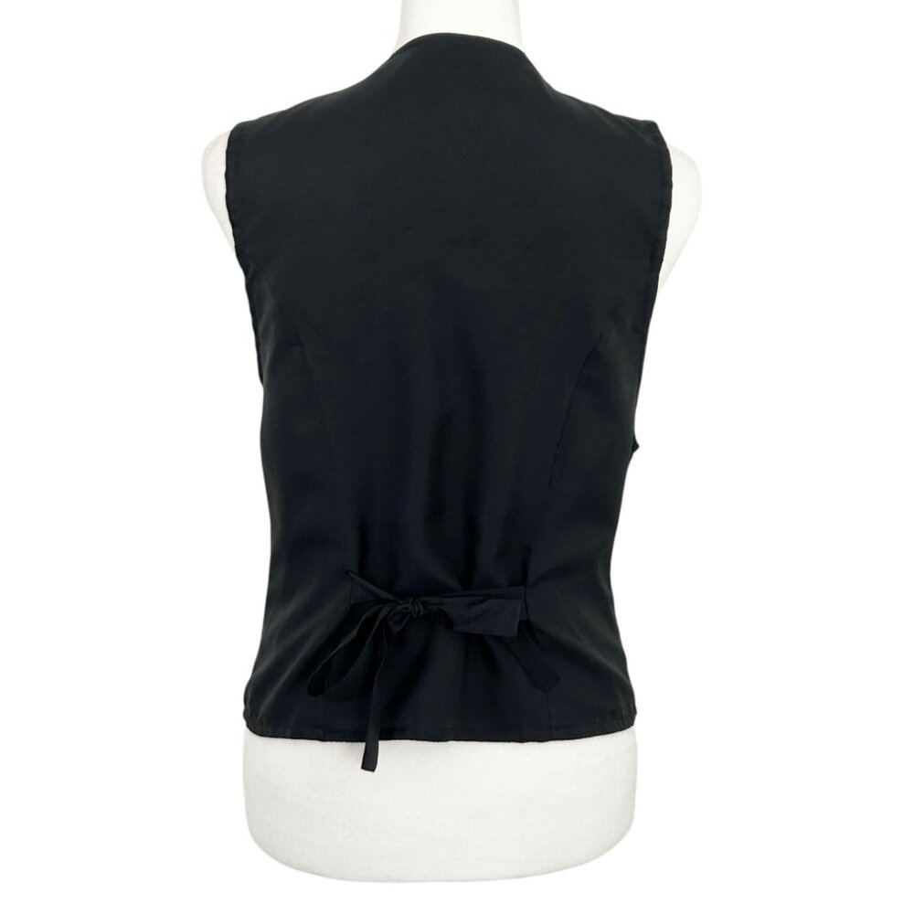 Vintage-Inspired Handmade Patchwork Button-Up Ves… - image 4